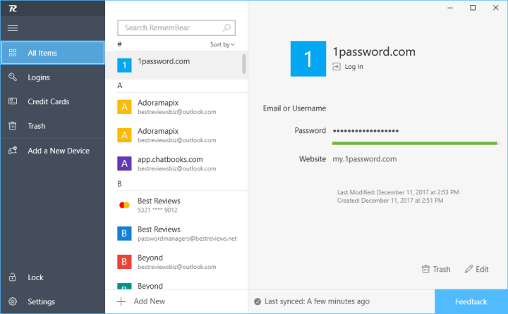 A Typical Password Manager