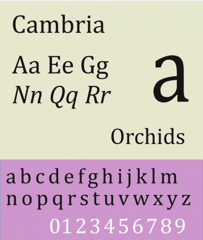 Cambria Fonts