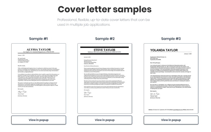 TopStack Resume Cover Letter Samples
